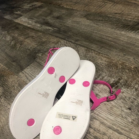 Bebe girls rhinestone pink sandals bling Nwt shoes - Picture 4 of 6